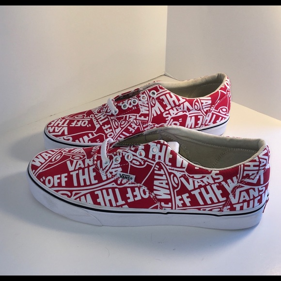 vans off the wall red and white